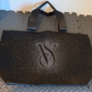 Victoria's Secret Black Tote with Sparkling Accents